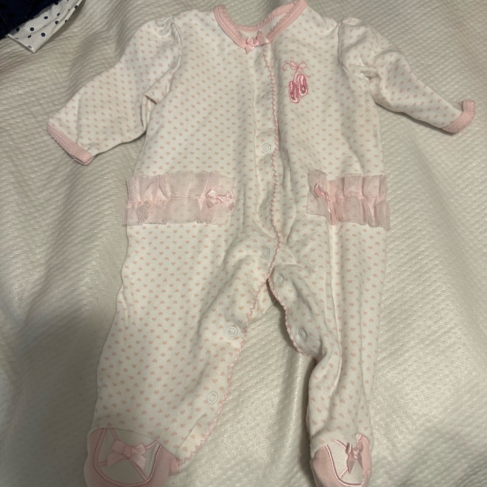Pink and White Baby One Piece